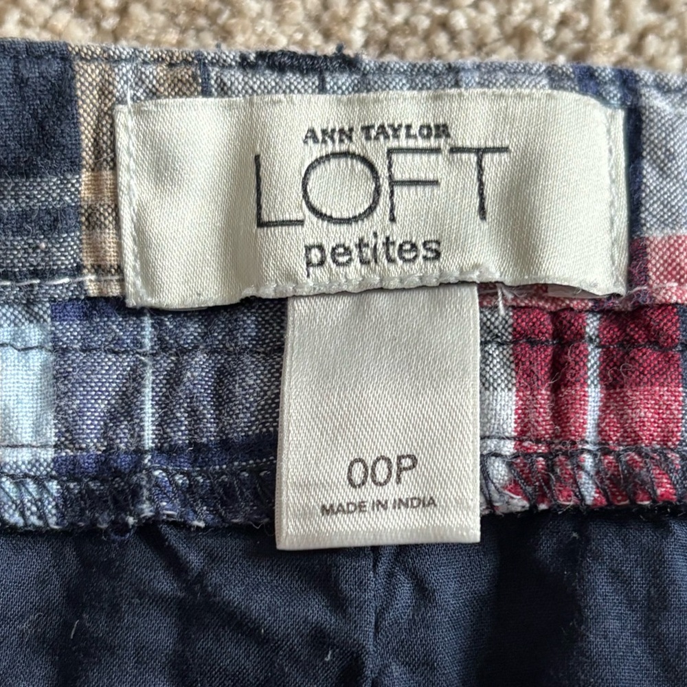 Ann Taylor Loft Plaid Patchwork Skirt-Petites-00P - Picture 6 of 6